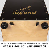 GECKO Cajon BOX Drum-Wooden Percussion Box musical instrument bass drum box acoustic box drum beat box with Internal Adjustable Guitar Strings cajon drum set package
