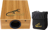 GECKO Travel Cajon Drum - Wooden Percussion Box Musical Instrument with Carrying Bag