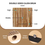 PARDUS Portable Cajon Drum with Removable Snare Straps Travel Cajon with Dual-Sided Birch & Techwood for Deep and Crisp Sounds Percussion Musical Instrument Includes Oxford Carrying Bag