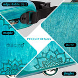 Tambourine Cajon Drum with Jingles, Wearable Strap, Storage Bag, Handheld Percussion Instrument, Portable Cajon for Rhythm Practice & Live Performance (Blue)