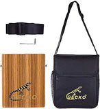GECKO Travel Cajon Drum - Wooden Percussion Box Musical Instrument with Carrying Bag