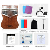 GECKO High-End Quality Kalimba 17 Keys Mahogany Kalimba K17MAPEQ with Pickup