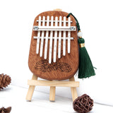 GECKO Premium Mini Kalimba with Ribbon 8 Keys Beginner Mahogany Kalimba K8CM