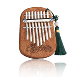 GECKO Premium Mini Kalimba with Ribbon 8 Keys Beginner Mahogany Kalimba K8CM
