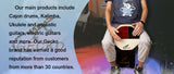 GECKO Cajon, Portable Box Drum with Storage Bag, Bong and Snare, 2-YEAR WARRANTY (New Model)