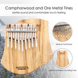 GECKO High-End Quality C Key Kalimba 17 Keys Camphor Wood Kalimba K17NOTEEQ with Pickup