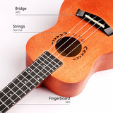 Gecko Friendly for Beginners 23 inch Musical instrument 4 Strings Ukulele U23MN2