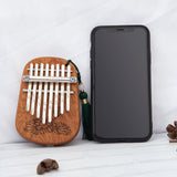 GECKO Premium Mini Kalimba with Ribbon 8 Keys Beginner Mahogany Kalimba K8CM