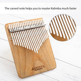 GECKO Premium C Key Kalimba 17 Keys Camphor Kalimba K21CP