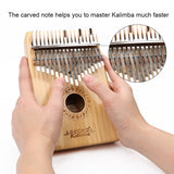 GECKO Premium Kalimba 17 Keys Bamboo Kalimba K17BA
