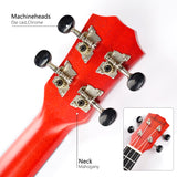 Gecko 23 Inch Mahogany Red Hawaii Ukulele UK104