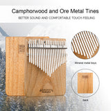 GECKO High-End Quality C Key Kalimba 21 Keys Camphor Kalimba K21CPEQ with Pickup