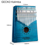 GECKO Premium C Key Kalimba 17 Keys Brich Wood Kalimba MCBL