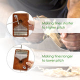 GECKO High-End Quality Kalimba 17 Keys Butterfly Print Solid Red Sandalwood Kalimba-K17SDEQ with Pickup