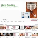 GECKO Premium Handmade Kalimba 17 Keys Butterfly Print Solid Red Sandalwood Kalimba K17SD