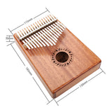 GECKO High-End Quality Kalimba 17 Keys Mahogany Kalimba K17MEQ with Pickup