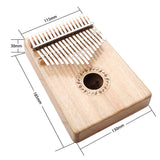 GECKO High-End Quality Kalimba 17 Keys Camphor Wood Kalimba K17CAEQ with Pickup