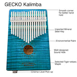 GECKO Premium C Key Kalimba 17 Keys Brich Wood Kalimba MCBLEQ