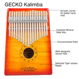 GECKO Premium C Key Kalimba 17 Keys Brich Wood Kalimba MCBS