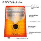 GECKO Premium C Key Kalimba 17 Keys Brich Wood Kalimba MCBSEQ