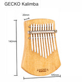 GECKO Premium Mini Kalimba 10 Keys Camphor Kalimba K10miniCAS