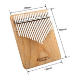 GECKO High-End Quality C Key Kalimba 21 Keys Camphor Kalimba K21CPEQ with Pickup