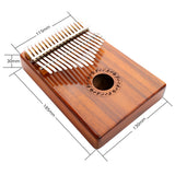 GECKO High-End Quality Kalimba 17 Keys Acacia Wood KOA Kalimba K17KEQ with Pickup