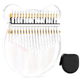 Gecko Music Instruments Acrylic Transparent Bear shape Finger Thumb Piano 17 Keys Kalimba K-17Bear