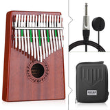 GECKO High-End Quality Kalimba 17 Keys Mahogany Kalimba K17MBREQ with Pickup