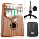 GECKO High-End Quality Kalimba 17 Keys Mahogany Kalimba K17MEQ with Pickup