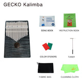 GECKO Premium C Key Kalimba 17 Keys Brich Wood Kalimba MCB
