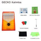 GECKO Premium C Key Kalimba 17 Keys Brich Wood Kalimba MCBS