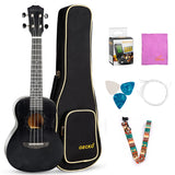 Gecko Boutique 23 inch Mahogany black Hawaii Ukulele UK108