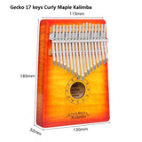 GECKO Premium C Key Kalimba 17 Keys Brich Wood Kalimba MCBS