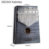 GECKO Premium C Key Kalimba 17 Keys Brich Wood Kalimba MCB