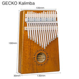 GECKO Premium C Key Kalimba 15 Keys Acacia Wood Kalimba K15K