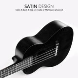 Gecko Boutique 23 inch Mahogany black Hawaii Ukulele UK108