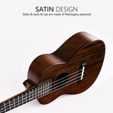 Gecko recommended 23 inches Brown Mahogany plywood Hawaii Ukulele UK103